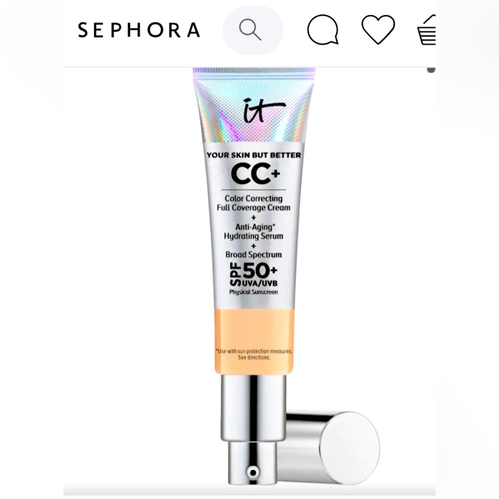 IT Cosmetics CC+ Color Correcting Full Coverage Cream foundation SPF 50